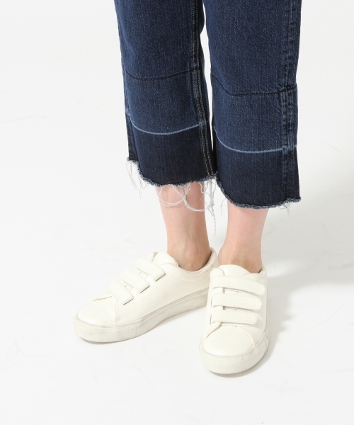 GLOBAL WORK(グローバルワーク)の「【一部店舗限定】CONE DENIM パッチワークパンツ/727697(デニムパンツ・レディース・ブルー/ネイビー・LARGE/MEDIUM/SMALL)」の3枚目の写真