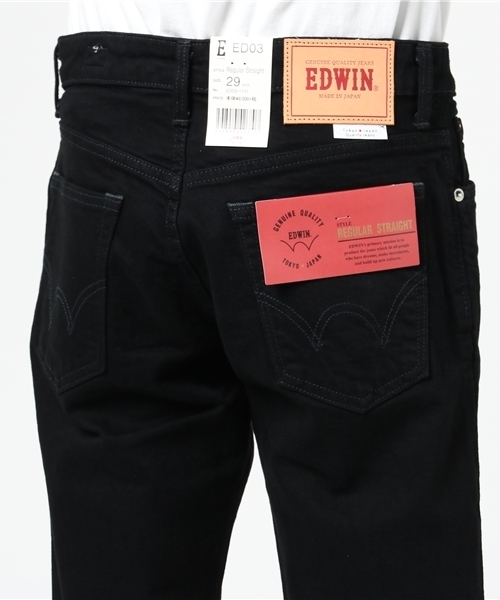 EDWIN(エドウィン)の「【EDWIN】E STANDARD レギュラーストレート ブラック(デニムパンツ・メンズ・ブラック・28inch/33inch/31inch/34inch/30inch/32inch/29inch)」の6枚目の写真