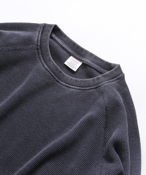 Denime(ドゥニーム)の「インディゴワッフルロングスリーブTEE(Tシャツ/カットソー・メンズ・ブラック/ブルー・SMALL/X-LARGE/LARGE/MEDIUM)」の14枚目の写真
