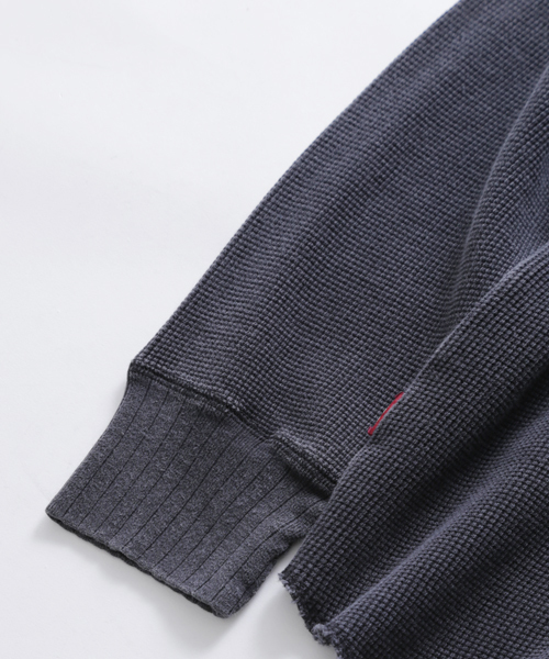 Denime(ドゥニーム)の「インディゴワッフルロングスリーブTEE(Tシャツ/カットソー・メンズ・ブラック/ブルー・SMALL/X-LARGE/LARGE/MEDIUM)」の15枚目の写真