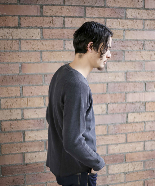 Denime(ドゥニーム)の「インディゴワッフルロングスリーブTEE(Tシャツ/カットソー・メンズ・ブラック/ブルー・SMALL/X-LARGE/LARGE/MEDIUM)」の19枚目の写真