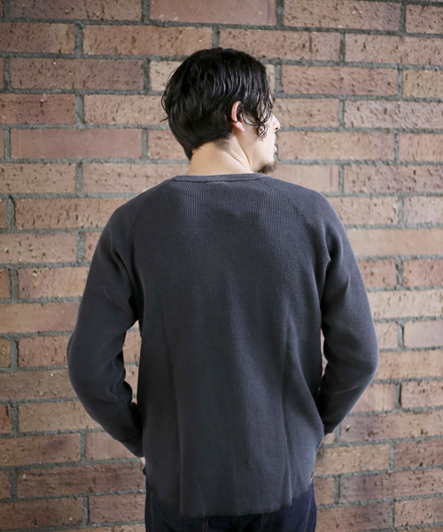 Denime(ドゥニーム)の「インディゴワッフルロングスリーブTEE(Tシャツ/カットソー・メンズ・ブラック/ブルー・SMALL/X-LARGE/LARGE/MEDIUM)」の20枚目の写真