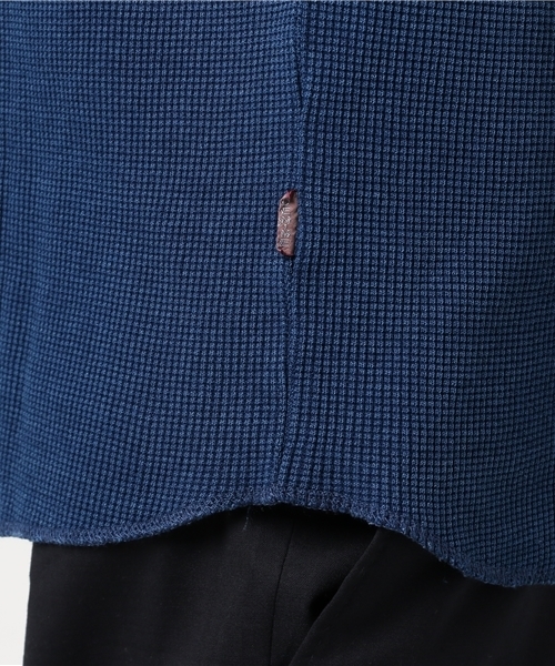 Denime(ドゥニーム)の「インディゴワッフルロングスリーブTEE(Tシャツ/カットソー・メンズ・ブラック/ブルー・SMALL/X-LARGE/LARGE/MEDIUM)」の7枚目の写真