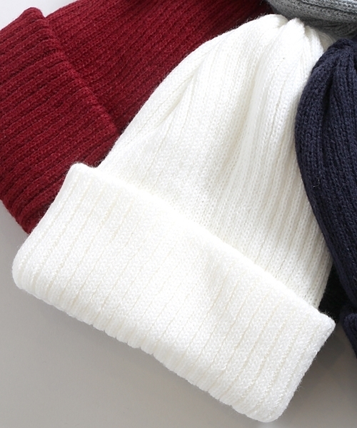WEGO(ウィゴー)の「WEGO/リブニットキャップ(ニットキャップ/ビーニー・メンズ・杢グレー/ワイン/ネイビー/ブラック/ホワイト・FREE)」の1枚目の写真