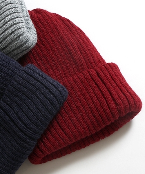 WEGO(ウィゴー)の「WEGO/リブニットキャップ(ニットキャップ/ビーニー・メンズ・杢グレー/ワイン/ネイビー/ブラック/ホワイト・FREE)」の5枚目の写真