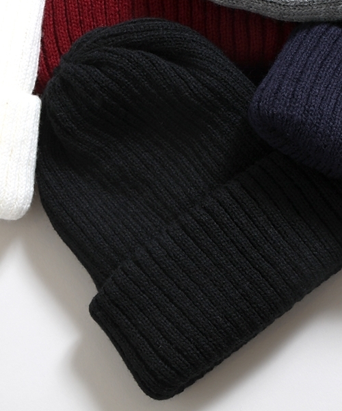 WEGO(ウィゴー)の「WEGO/リブニットキャップ(ニットキャップ/ビーニー・メンズ・杢グレー/ワイン/ネイビー/ブラック/ホワイト・FREE)」の2枚目の写真