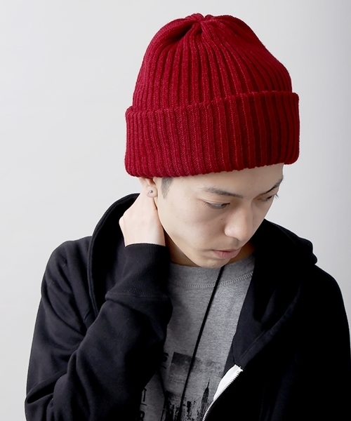 WEGO(ウィゴー)の「WEGO/リブニットキャップ(ニットキャップ/ビーニー・メンズ・杢グレー/ワイン/ネイビー/ブラック/ホワイト・FREE)」の20枚目の写真