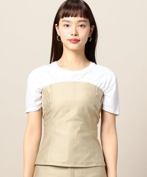 BEAUTY&YOUTH UNITED ARROWS(ビューティーアンドユースユナイテッドアローズ)の「BY ツイルベアトップ ◆(チューブトップ・レディース・ブラック/ベージュ・MEDIUM/SMALL)」の13枚目の写真