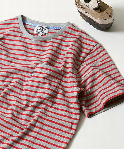 coen（コーエン）の「【MBC】SZボーダーポケTクルーネック（Tシャツ/カットソー・メンズ・ホワイト/レッド/コバルトブルー/ネイビー・SMALL/X-LARGE/LARGE/MEDIUM）」の4枚目の写真