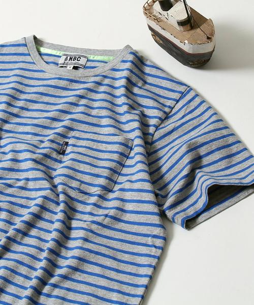 coen（コーエン）の「【MBC】SZボーダーポケTクルーネック（Tシャツ/カットソー・メンズ・ホワイト/レッド/コバルトブルー/ネイビー・SMALL/X-LARGE/LARGE/MEDIUM）」の3枚目の写真
