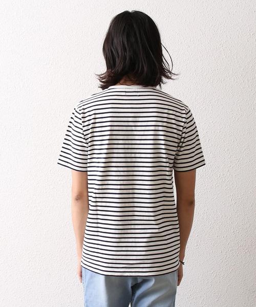 coen（コーエン）の「【MBC】SZボーダーポケTクルーネック（Tシャツ/カットソー・メンズ・ホワイト/レッド/コバルトブルー/ネイビー・SMALL/X-LARGE/LARGE/MEDIUM）」の21枚目の写真