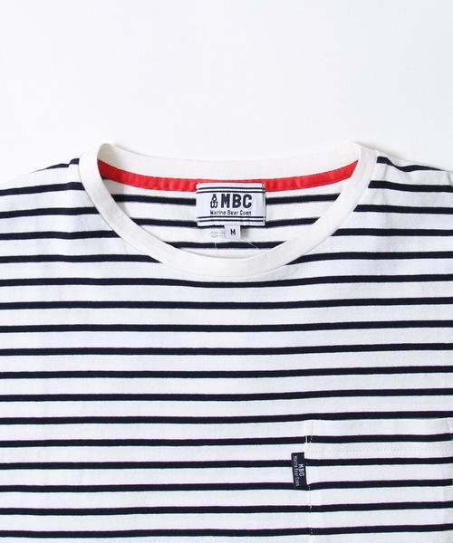 coen（コーエン）の「【MBC】SZボーダーポケTクルーネック（Tシャツ/カットソー・メンズ・ホワイト/レッド/コバルトブルー/ネイビー・SMALL/X-LARGE/LARGE/MEDIUM）」の13枚目の写真