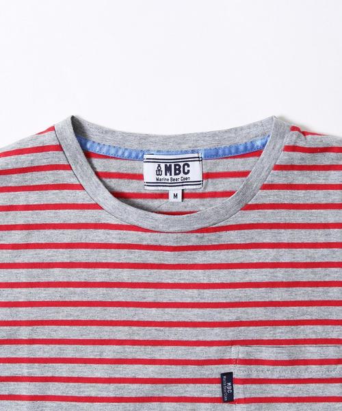 coen（コーエン）の「【MBC】SZボーダーポケTクルーネック（Tシャツ/カットソー・メンズ・ホワイト/レッド/コバルトブルー/ネイビー・SMALL/X-LARGE/LARGE/MEDIUM）」の14枚目の写真
