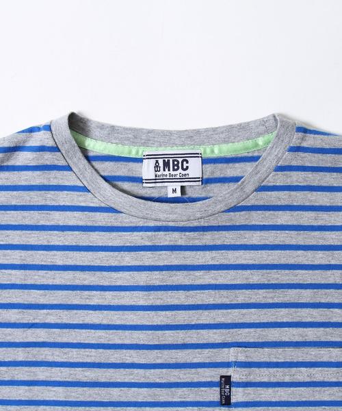 coen（コーエン）の「【MBC】SZボーダーポケTクルーネック（Tシャツ/カットソー・メンズ・ホワイト/レッド/コバルトブルー/ネイビー・SMALL/X-LARGE/LARGE/MEDIUM）」の15枚目の写真