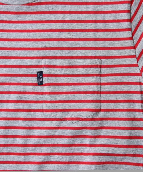 coen（コーエン）の「【MBC】SZボーダーポケTクルーネック（Tシャツ/カットソー・メンズ・ホワイト/レッド/コバルトブルー/ネイビー・SMALL/X-LARGE/LARGE/MEDIUM）」の7枚目の写真