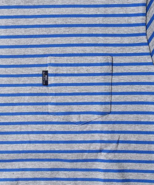 coen（コーエン）の「【MBC】SZボーダーポケTクルーネック（Tシャツ/カットソー・メンズ・ホワイト/レッド/コバルトブルー/ネイビー・SMALL/X-LARGE/LARGE/MEDIUM）」の8枚目の写真