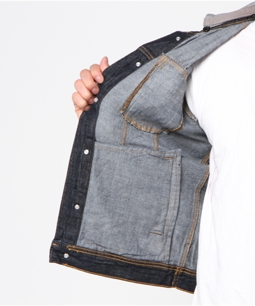 62944　ナイラスジーンズ　フード付　Gジャン　サイズL JEANS MATE（ジーンズメイト）の「【NYLAUS】フード付Gジャン