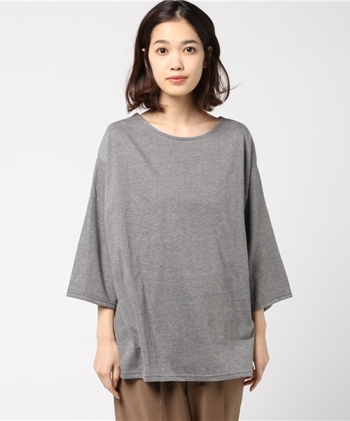 MERLOT（メルロー）の「ビッグシルエットTシャツ6824（Tシャツ/カットソー・レディース・ブラック/グレー/ホワイト・FREE）」の5枚目の写真