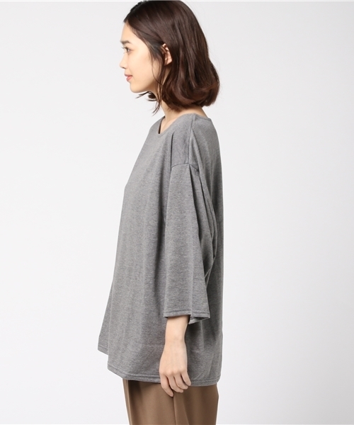 MERLOT（メルロー）の「ビッグシルエットTシャツ6824（Tシャツ/カットソー・レディース・ブラック/グレー/ホワイト・FREE）」の6枚目の写真