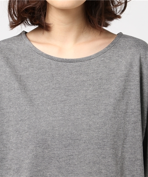 MERLOT（メルロー）の「ビッグシルエットTシャツ6824（Tシャツ/カットソー・レディース・ブラック/グレー/ホワイト・FREE）」の8枚目の写真