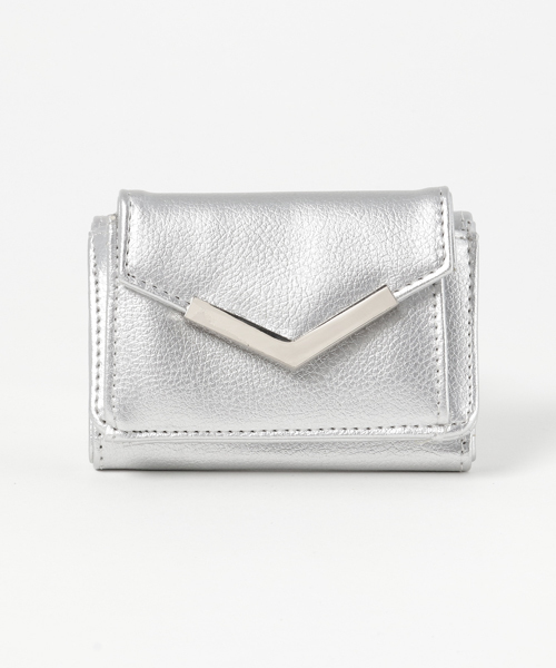 KOBE LETTUCE（コウベレタス）の「V字金具コンパクト三つ折りミニ財布（財布・レディース・ブラック/ベージュ/イエロー/グレー/シルバー/サックスブルー/ピンク系その他/ネイビー/ピンク/ワイン/モスグリーン/ブラック系その他/ブルー系その他/チェック/ライトピンク/コーラル/ミント/ブラック系その他2・FREE）」の17枚目の写真