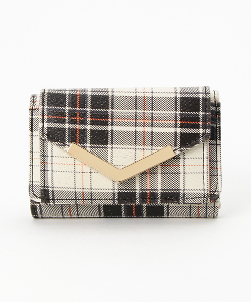 KOBE LETTUCE（コウベレタス）の「V字金具コンパクト三つ折りミニ財布（財布・レディース・ブラック/ベージュ/イエロー/グレー/シルバー/サックスブルー/ピンク系その他/ネイビー/ピンク/ワイン/モスグリーン/ブラック系その他/ブルー系その他/チェック/ライトピンク/コーラル/ミント/ブラック系その他2・FREE）」の18枚目の写真