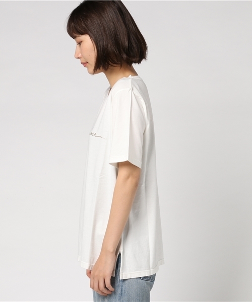 un dix cors（アンディコール）の「ラメサマータイムTシャツ（Tシャツ/カットソー・レディース・チャコールグレー/ホワイト/ブルー・ﾌﾘ-）」の10枚目の写真