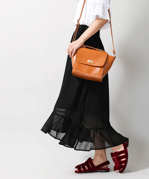 WEGO（ウィゴー）の「WEGO/イレヘムフリルミディスカート（スカート・レディース・カーキ/ブラック/ダークオレンジ/レッド/マスタード・LARGE/MEDIUM）」の22枚目の写真