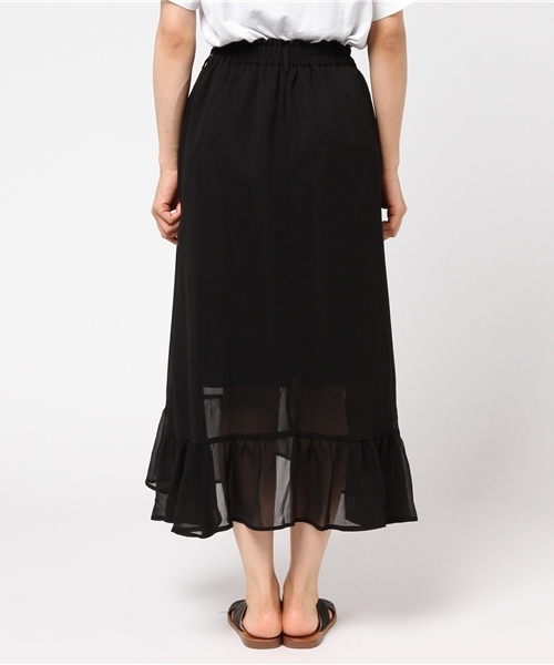 WEGO（ウィゴー）の「WEGO/イレヘムフリルミディスカート（スカート・レディース・カーキ/ブラック/ダークオレンジ/レッド/マスタード・LARGE/MEDIUM）」の8枚目の写真