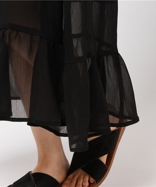 WEGO（ウィゴー）の「WEGO/イレヘムフリルミディスカート（スカート・レディース・カーキ/ブラック/ダークオレンジ/レッド/マスタード・LARGE/MEDIUM）」の12枚目の写真