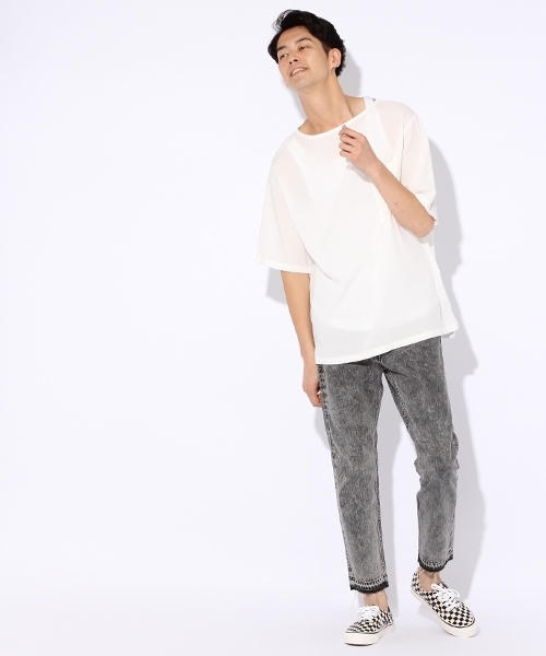 niko and...(ニコアンド)の「リペアケミカルデニムパンツ(デニムパンツ・メンズ・チャコール/ブルー・LARGE/MEDIUM)」の13枚目の写真