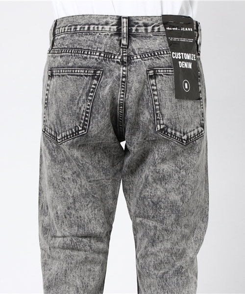niko and...(ニコアンド)の「リペアケミカルデニムパンツ(デニムパンツ・メンズ・チャコール/ブルー・LARGE/MEDIUM)」の7枚目の写真