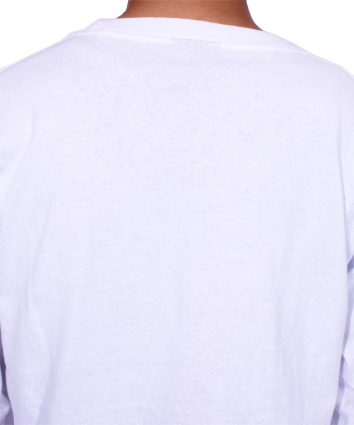 ８(eight)（エイト）の「切替 長袖Tシャツ ロング丈 カットソー（Tシャツ/カットソー・メンズ・ホワイト/ブラック・LARGE/MEDIUM）」の17枚目の写真