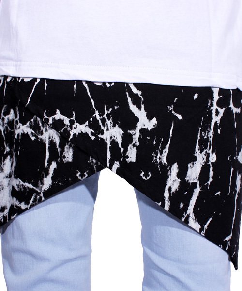 ８(eight)（エイト）の「切替 長袖Tシャツ ロング丈 カットソー（Tシャツ/カットソー・メンズ・ホワイト/ブラック・LARGE/MEDIUM）」の18枚目の写真