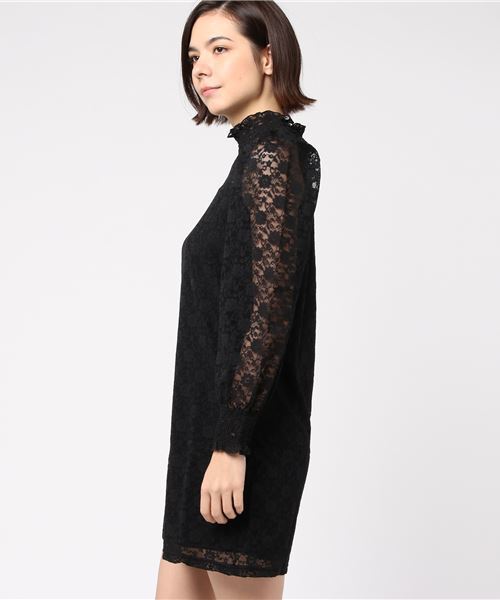 WEGO（ウィゴー）の「WEGO/パフスリーブレースミニワンピース（ワンピース・レディース・ダークグリーン/ブラック/アイボリー・FREE）」の12枚目の写真