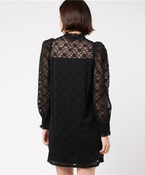 WEGO（ウィゴー）の「WEGO/パフスリーブレースミニワンピース（ワンピース・レディース・ダークグリーン/ブラック/アイボリー・FREE）」の19枚目の写真