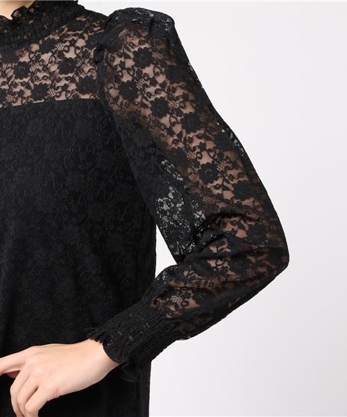 WEGO（ウィゴー）の「WEGO/パフスリーブレースミニワンピース（ワンピース・レディース・ダークグリーン/ブラック/アイボリー・FREE）」の15枚目の写真