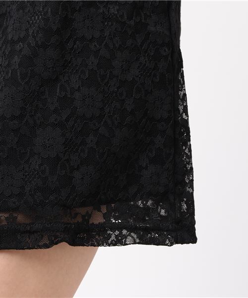 WEGO（ウィゴー）の「WEGO/パフスリーブレースミニワンピース（ワンピース・レディース・ダークグリーン/ブラック/アイボリー・FREE）」の11枚目の写真