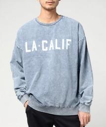 ケミカルウォッシュビッグシルエットロゴスウェット