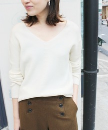 SLOBE IENA | Vネック畦ニット◆(ニット/セーター)