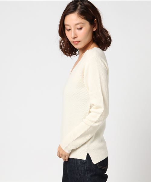 美品✨スローブイエナ　SLOBE IENA ニット　セーター　ざっくり　畦編み セール】Vネック畦ニット◇（ニット/セーター）｜SLOBE IENA