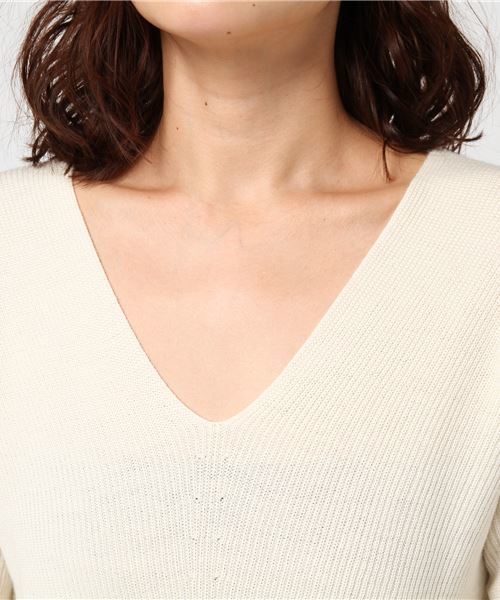 美品✨スローブイエナ　SLOBE IENA ニット　セーター　ざっくり　畦編み セール】Vネック畦ニット◇（ニット/セーター）｜SLOBE IENA