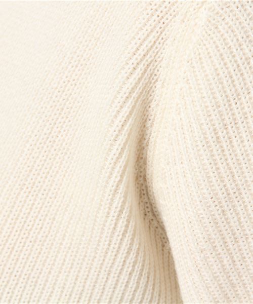 SLOBE IENA（スローブイエナ）の「Vネック畦ニット◆（ニット/セーター・レディース・ブルー/アイボリー/キャメル・FREE）」の4枚目の写真