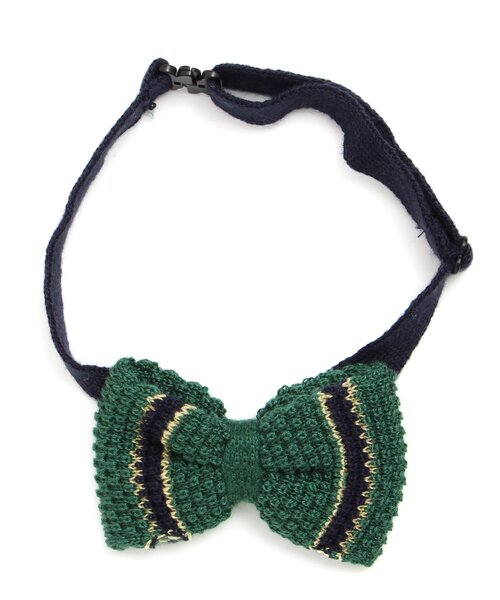 apres les cours（アプレレクール）の「■ニット蝶ネクタイ_アプレレクールマシェリ（ネクタイ・キッズ・エンジ/ネイビー/ブラック/グリーン・140/95）」の2枚目の写真