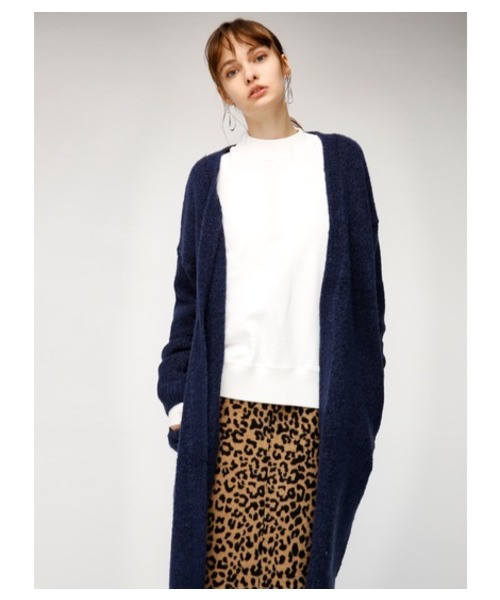 MOUSSY（マウジー）の「OVER SIZED LONG CD（カーディガン/ボレロ・レディース・ブラック/トップグレー/ネイビー/ベージュ/アイボリー・FREE）」の5枚目の写真
