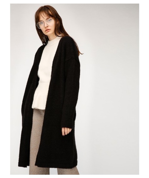 MOUSSY（マウジー）の「OVER SIZED LONG CD（カーディガン/ボレロ・レディース・ブラック/トップグレー/ネイビー/ベージュ/アイボリー・FREE）」の3枚目の写真