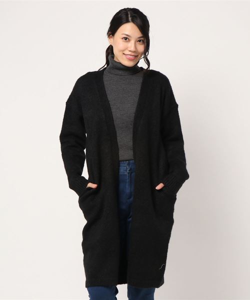 MOUSSY（マウジー）の「OVER SIZED LONG CD（カーディガン/ボレロ・レディース・ブラック/トップグレー/ネイビー/ベージュ/アイボリー・FREE）」の9枚目の写真