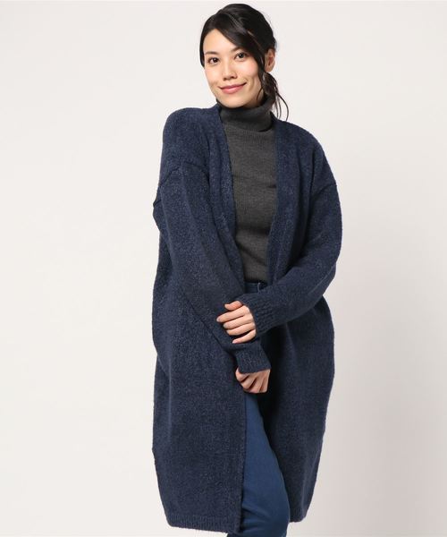 MOUSSY（マウジー）の「OVER SIZED LONG CD（カーディガン/ボレロ・レディース・ブラック/トップグレー/ネイビー/ベージュ/アイボリー・FREE）」の12枚目の写真