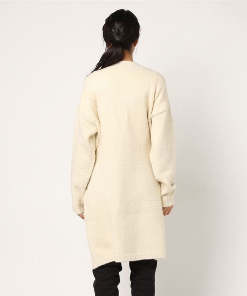 MOUSSY（マウジー）の「OVER SIZED LONG CD（カーディガン/ボレロ・レディース・ブラック/トップグレー/ネイビー/ベージュ/アイボリー・FREE）」の8枚目の写真