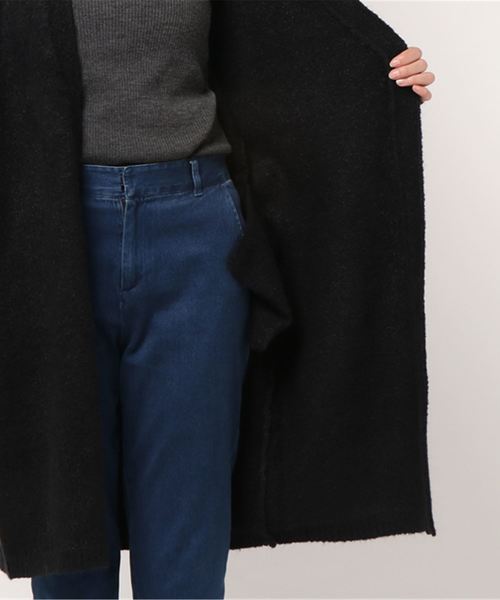 MOUSSY（マウジー）の「OVER SIZED LONG CD（カーディガン/ボレロ・レディース・ブラック/トップグレー/ネイビー/ベージュ/アイボリー・FREE）」の7枚目の写真